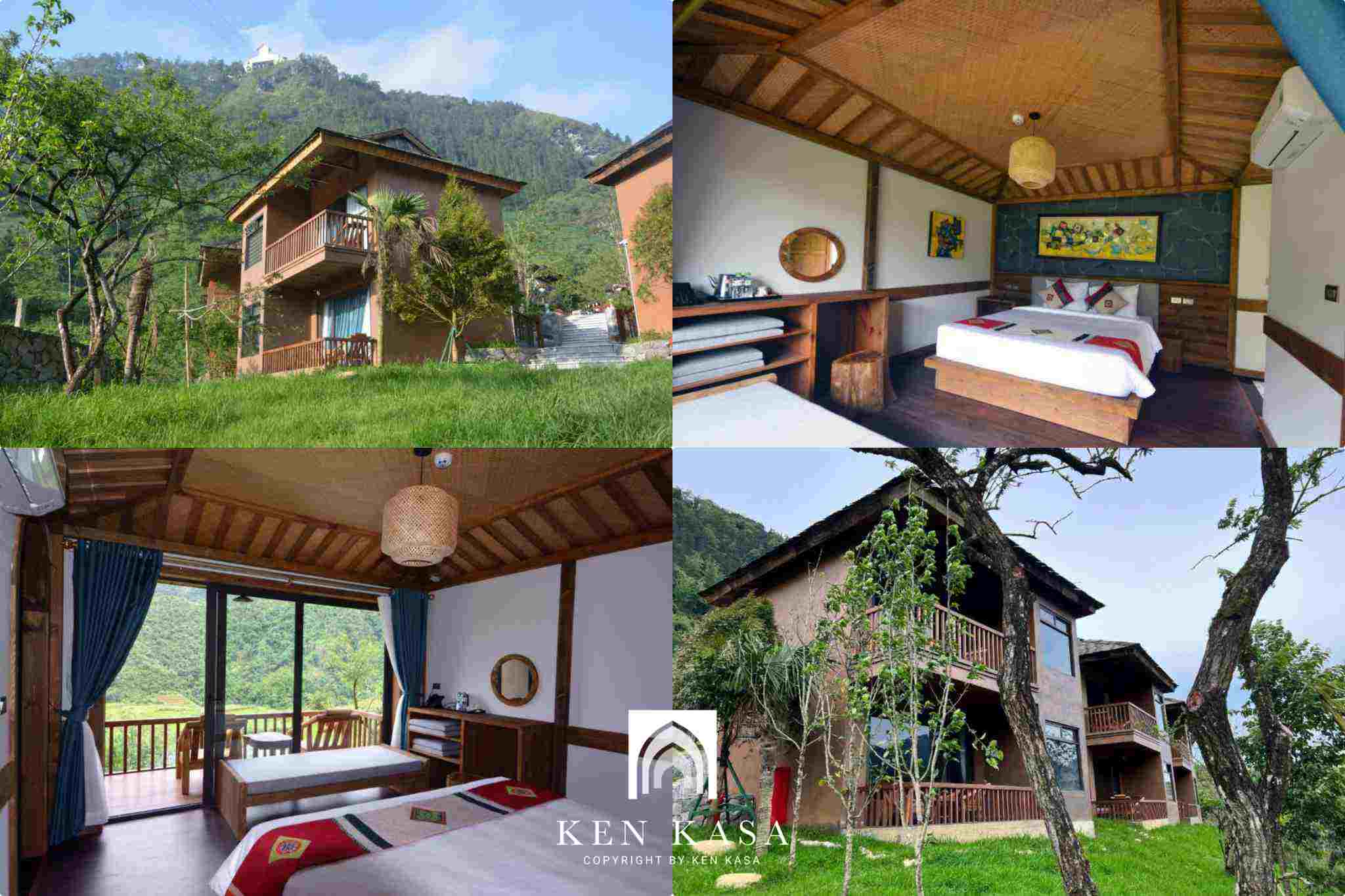 Không gian phòng ngủ của Sin Chai Ecolodge 